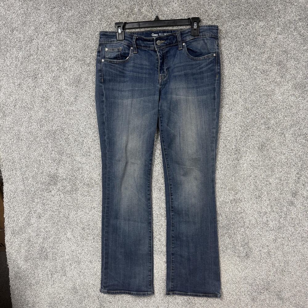Gap Sexy Bootcut Fit Jeans 8 33x29 Medium Indigo Stretch Minimalist Chic